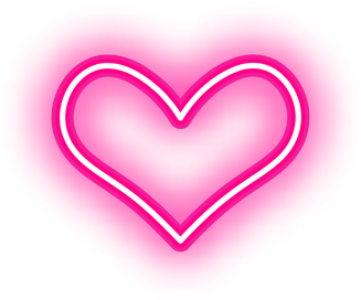Pink Heart Line Art 